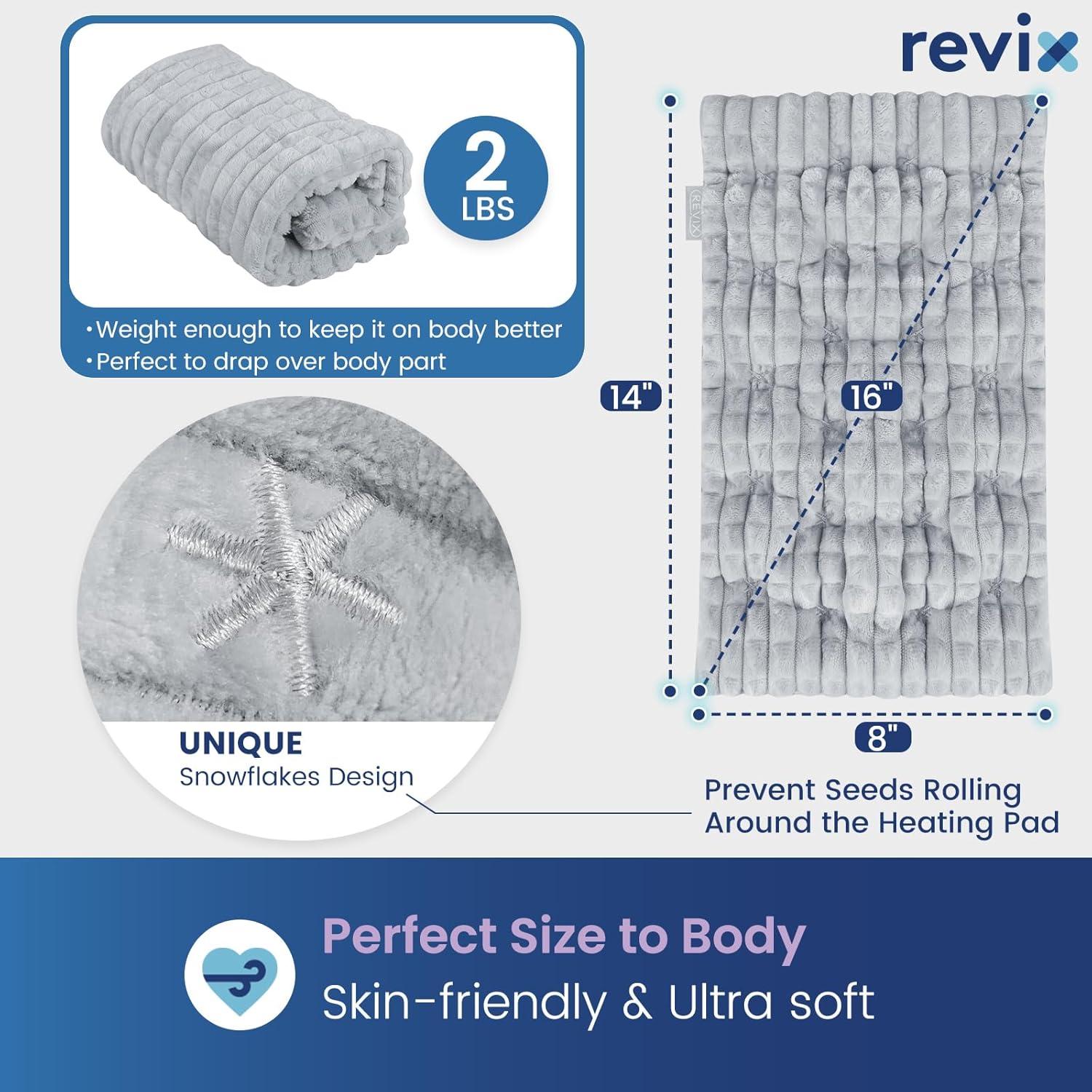 Almohadilla Térmica REVIX 20x36 cm para Calor Húmedo