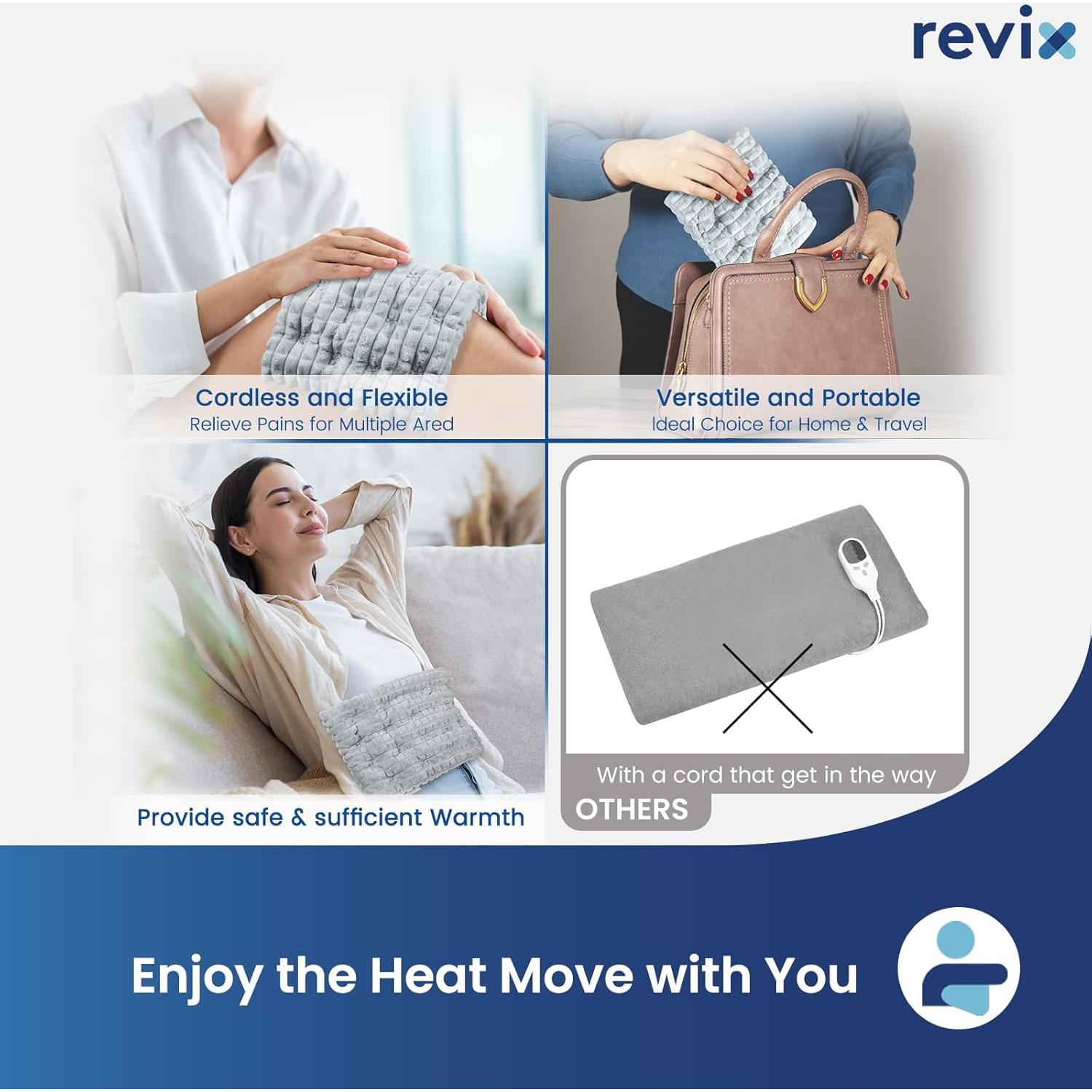 Almohadilla Térmica REVIX 20x36 cm para Calor Húmedo