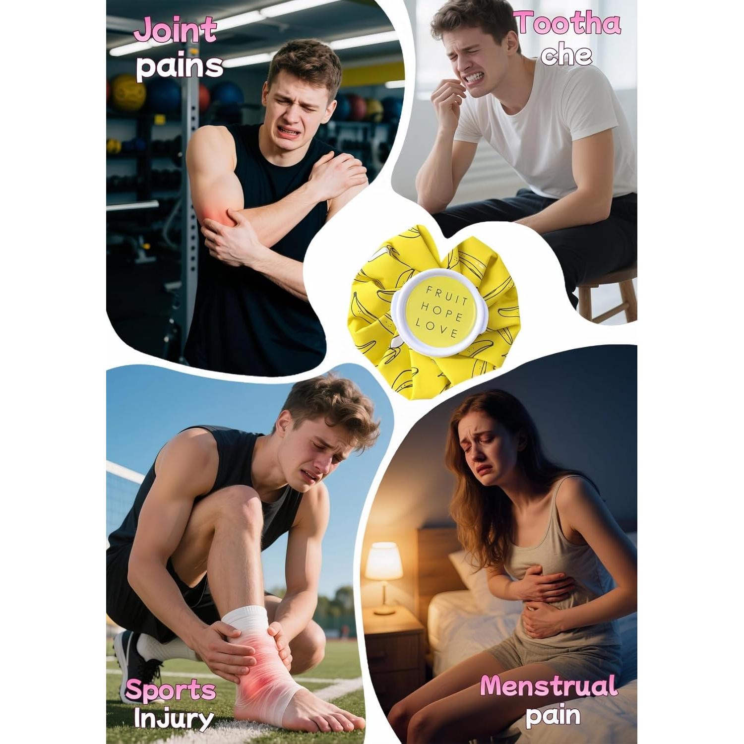 Bolsa de Hielo Reutilizable FANBODTA 14.5 cm para Lesiones