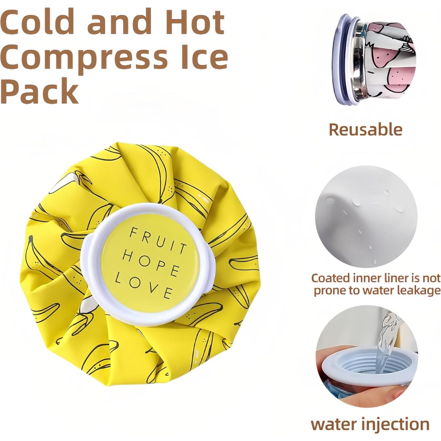 Bolsa de Hielo Reutilizable FANBODTA 14.5 cm para Lesiones