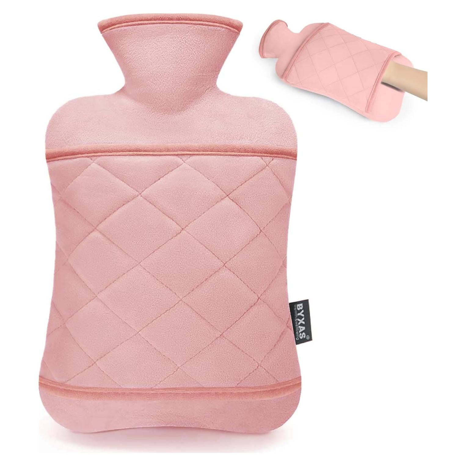 Botella de Agua Caliente 2L BYXAS con Funda Inodoro Rosa