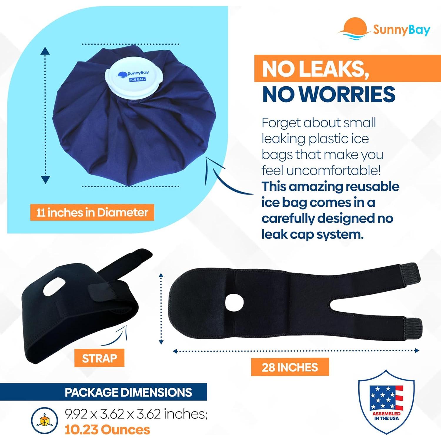Bolsa de Hielo Recargable SunnyBay 28 cm con Correa 71 cm
