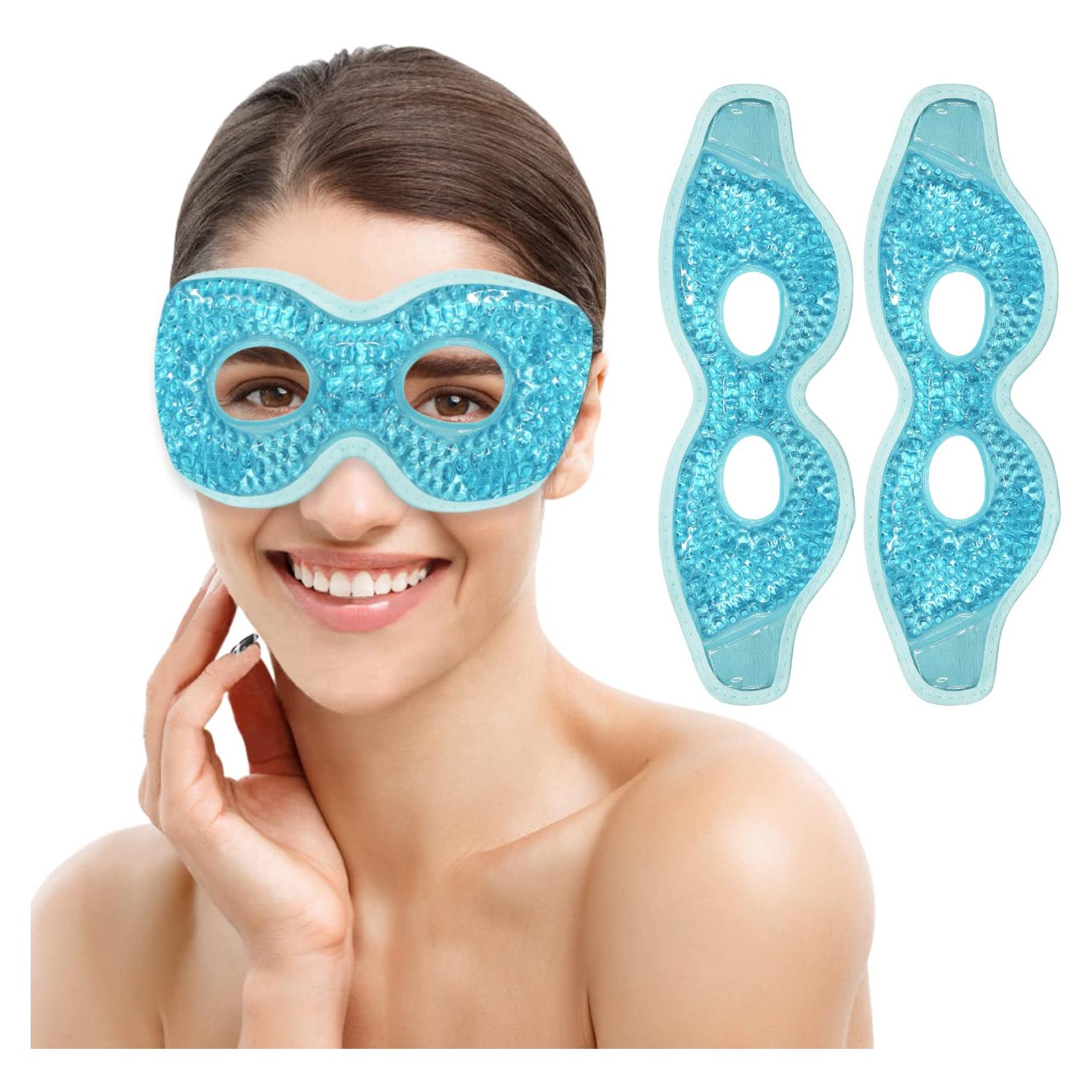 2 Máscaras de Ojos de Hielo Reutilizables SEIWEHIDO Azul