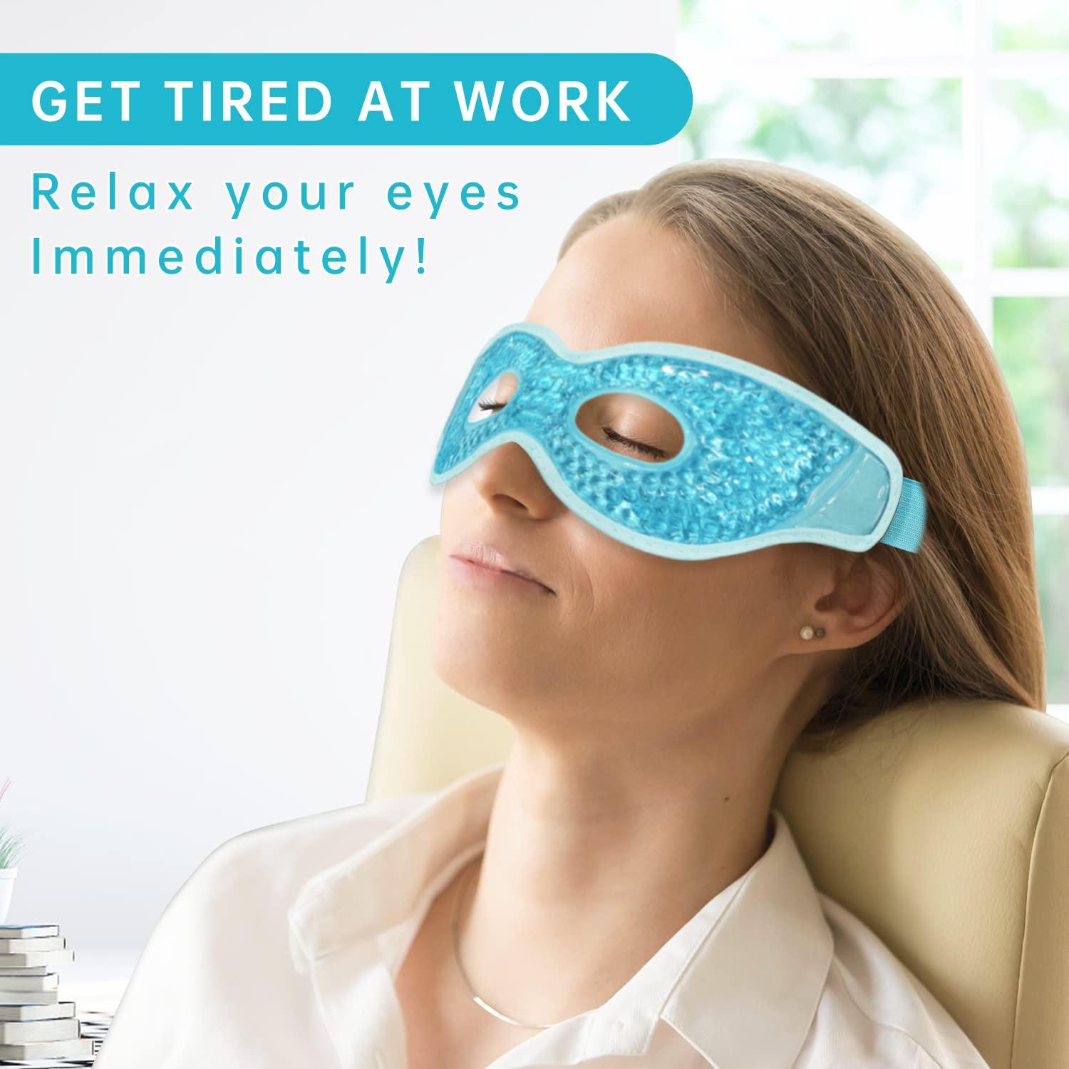 2 Máscaras de Ojos de Hielo Reutilizables SEIWEHIDO Azul