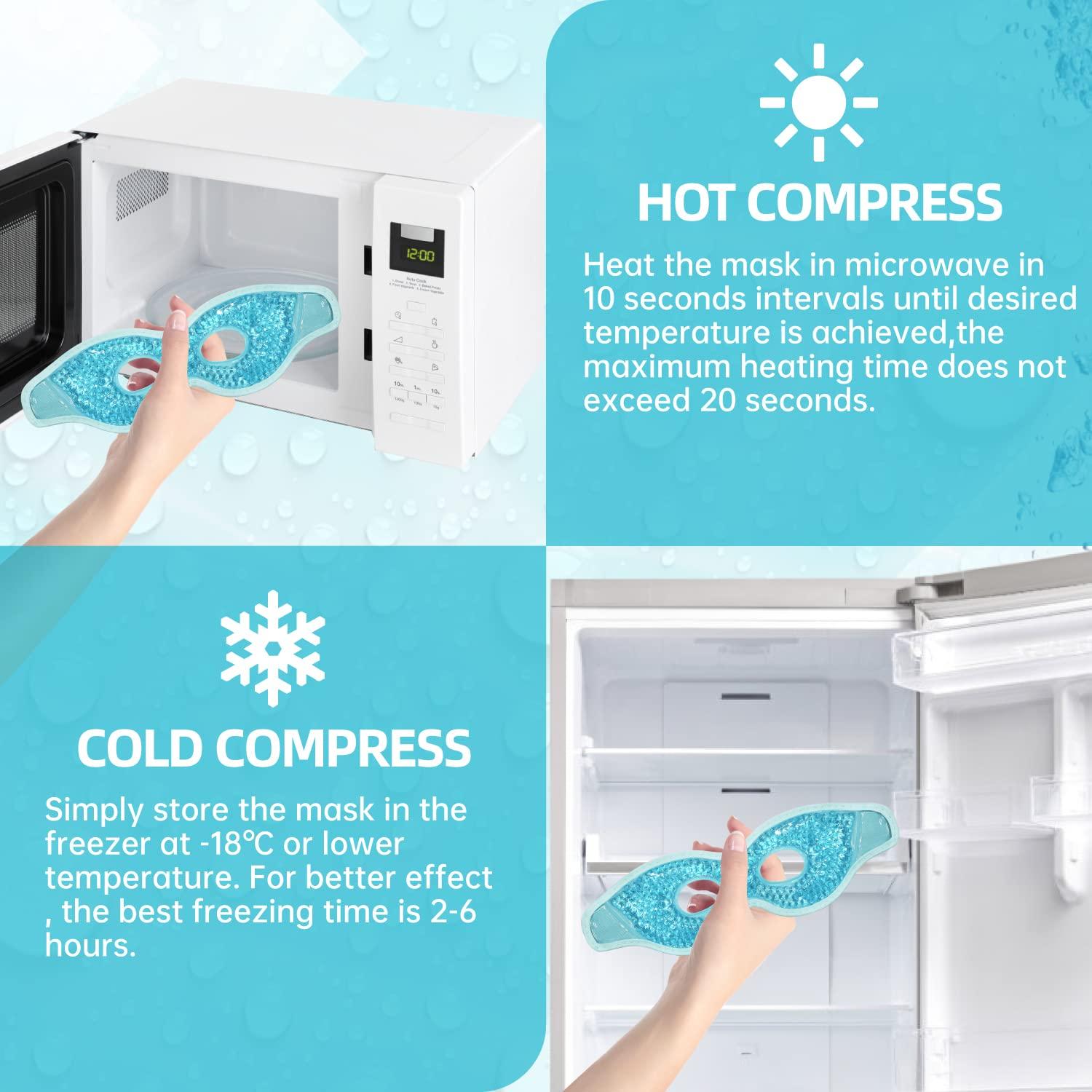 2 Máscaras de Ojos de Hielo Reutilizables SEIWEHIDO Azul