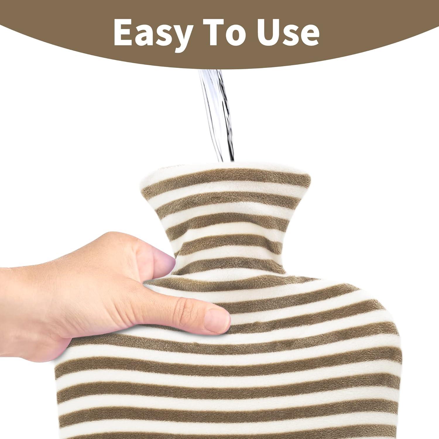 Botella de Agua Caliente DICEVER 2L con Funda Suave Gris