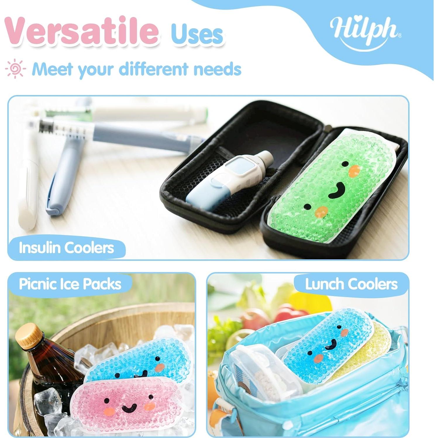 Paquete de Hielo Reutilizable Hilph para Niños - 4 Unidades