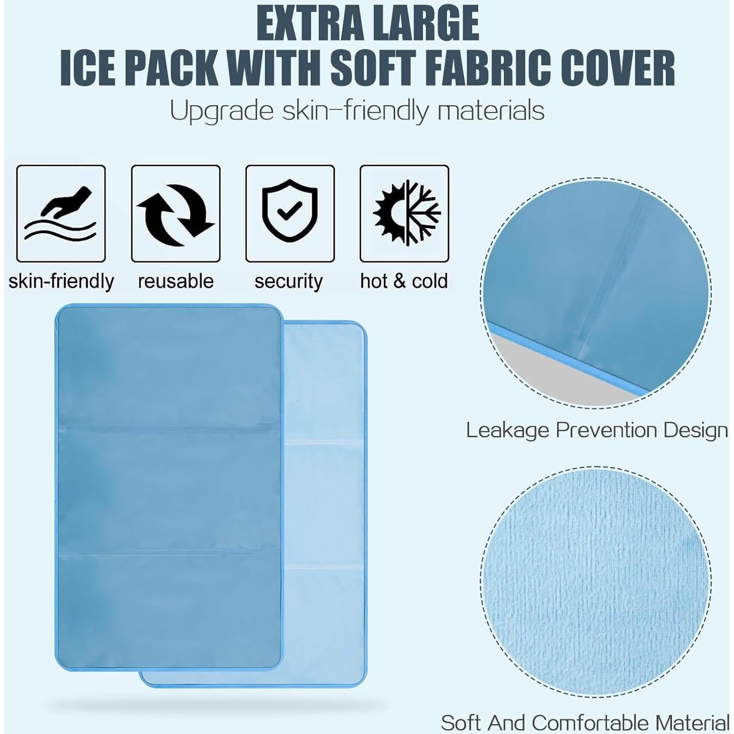 Paquete de Hielo de Gel Tutmyrea 53.34x33.02cm Reutilizable