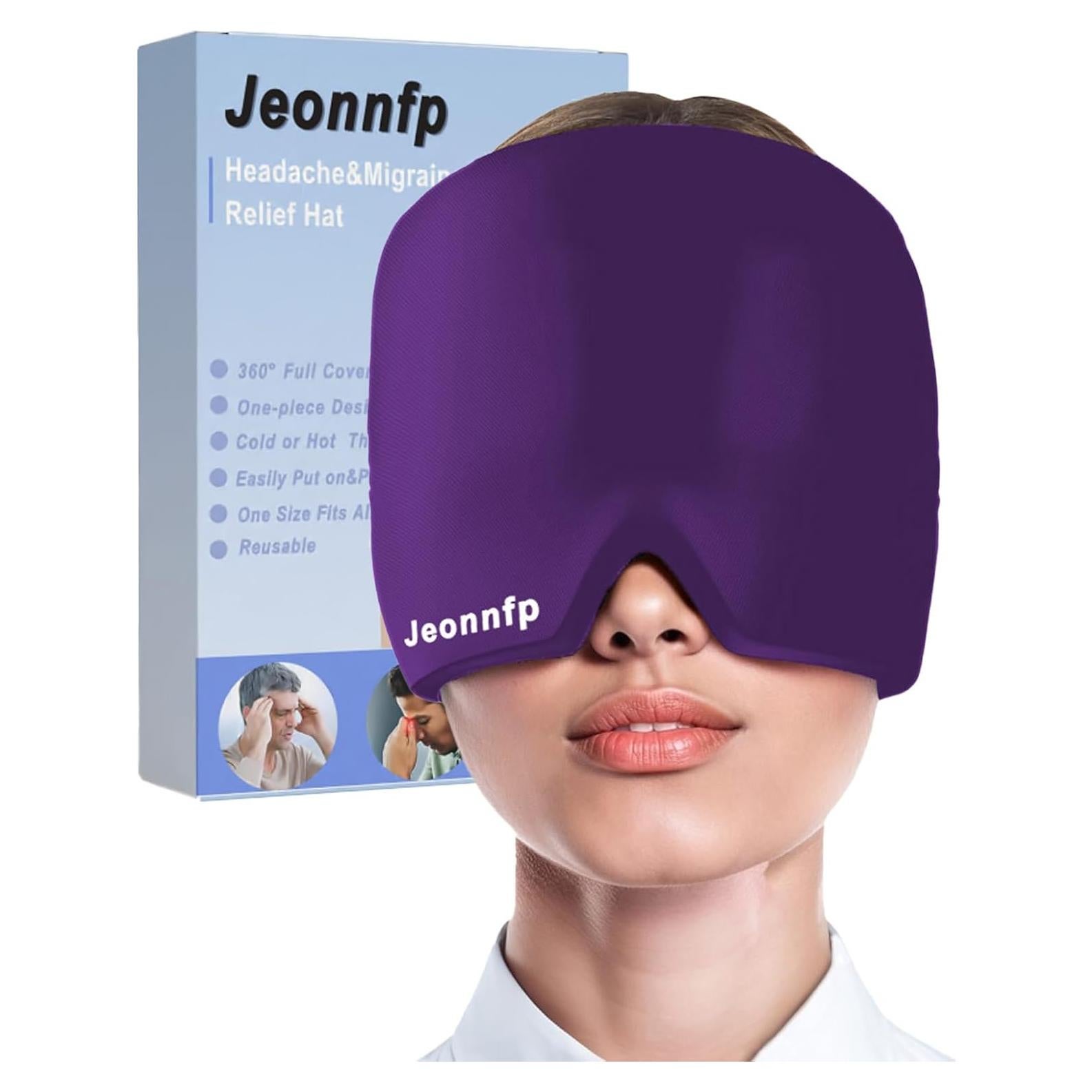 Gorro de Alivio de Migraña Jeonnfp 360° Terapia Fría y Caliente
