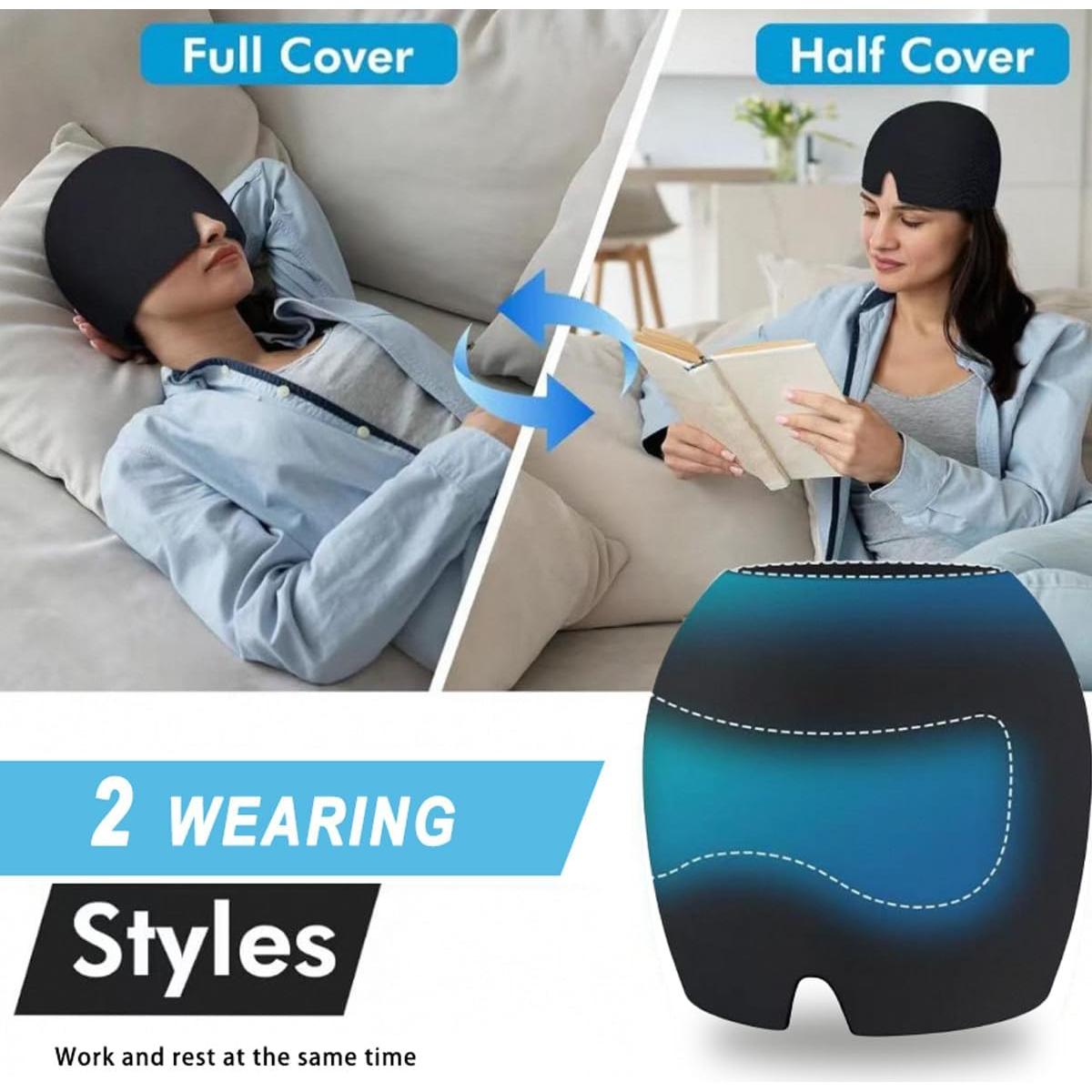 Gorro de Alivio de Migraña Jeonnfp 360° Terapia Fría y Caliente