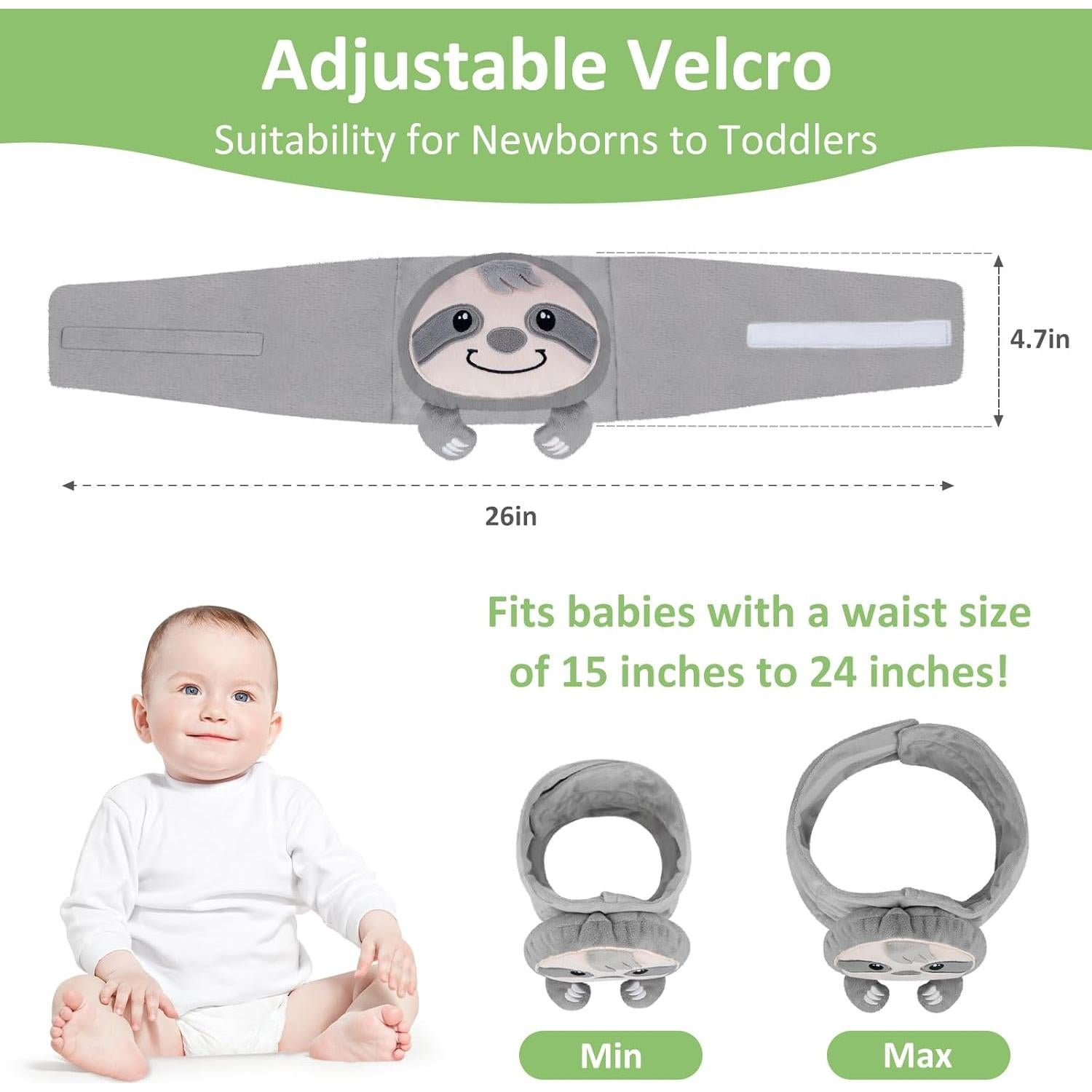 Banda Abdominal Suzzipad para Bebés - Almohadilla Térmica 66cm