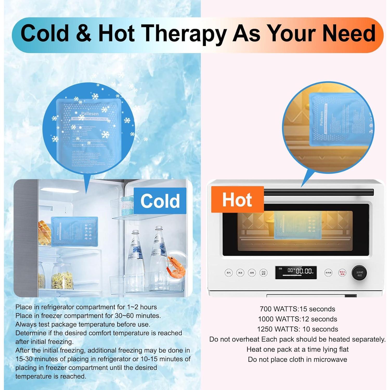 Paquete de Hielo Reutilizable Pallesen - Gel Frío 28x18cm Set de 3