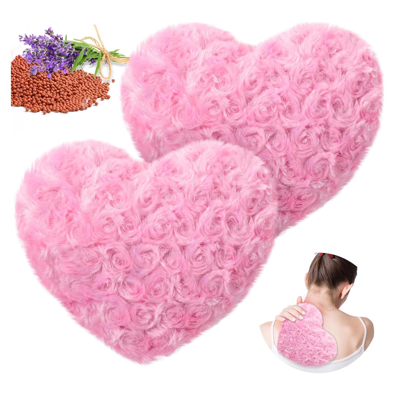 Almohadilla Térmica para Microondas Hungdao Corazón Rosa 2 Pcs