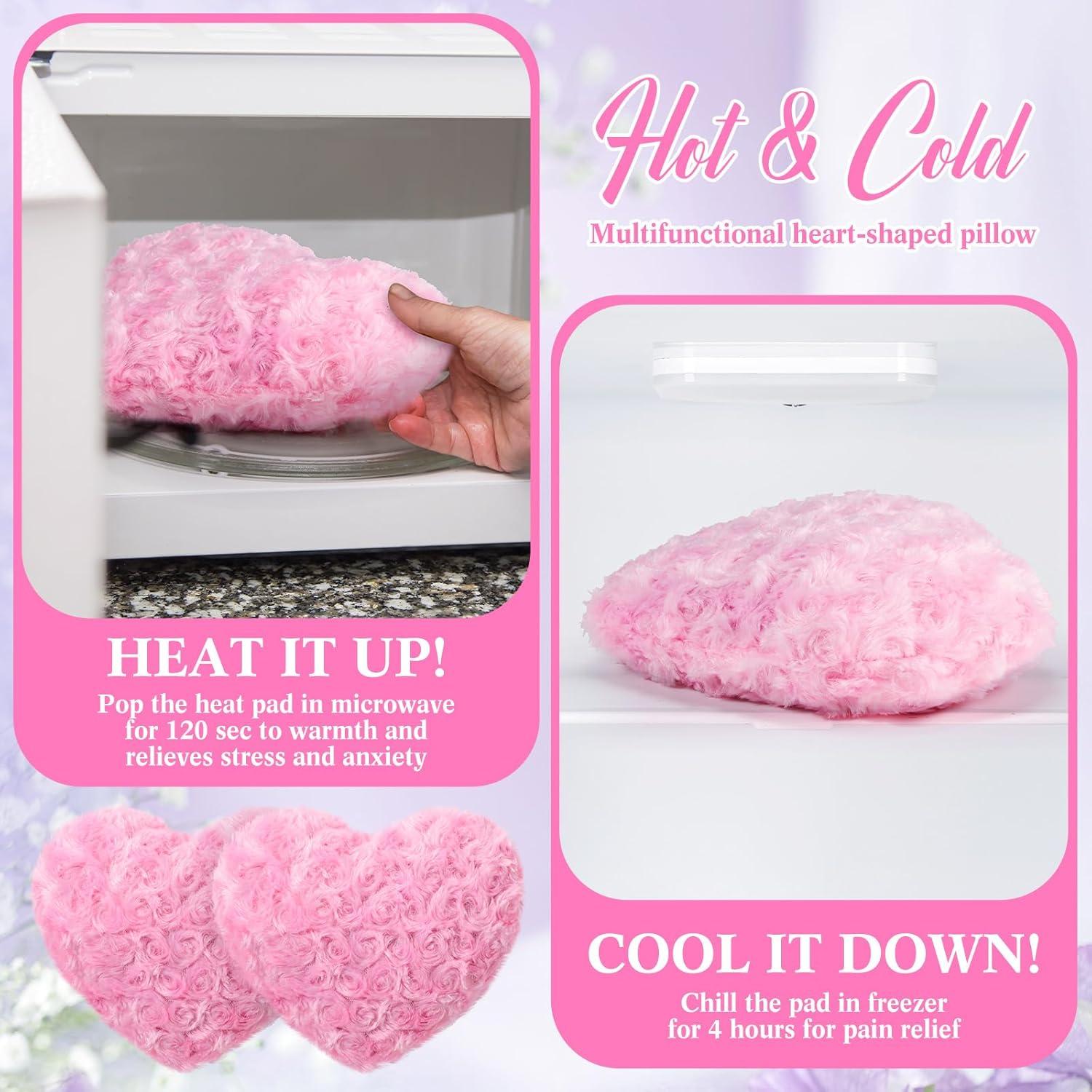 Almohadilla Térmica para Microondas Hungdao Corazón Rosa 2 Pcs