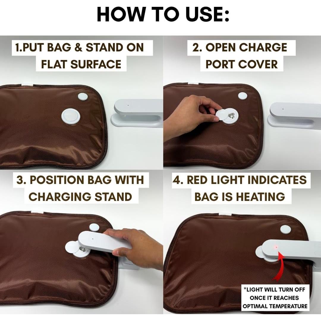 Bolsa de Agua Caliente Eléctrica FERMALIFE 1.3kg con Funda Suave