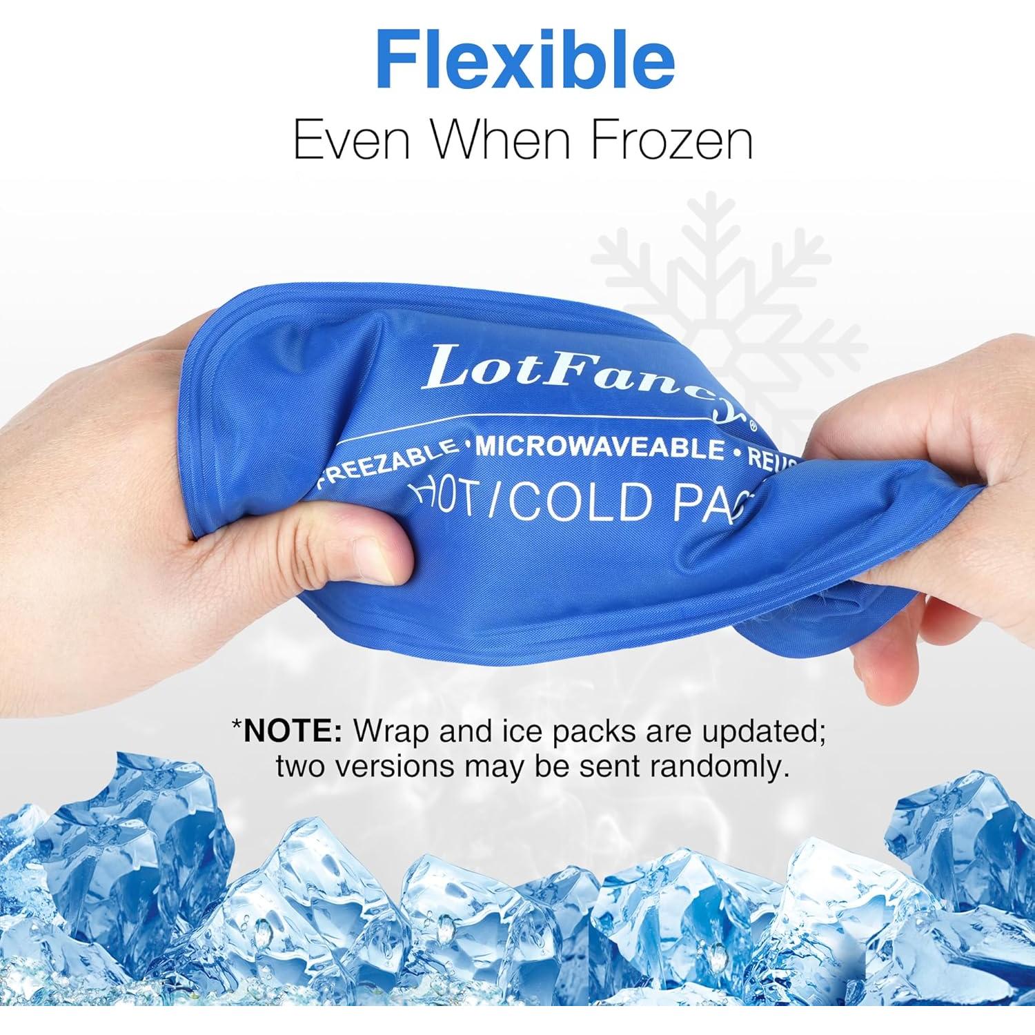 Compresa Fría para la Cara LotFancy con 4 Paquetes de Gel