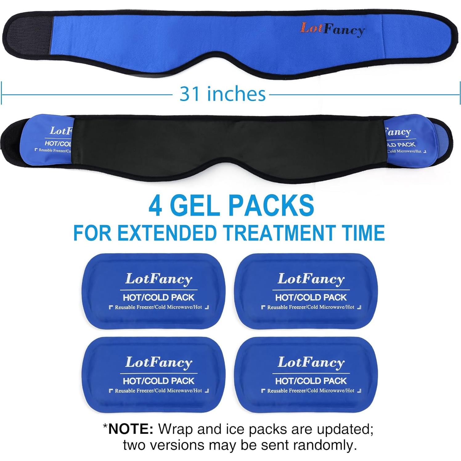 Compresa Fría para la Cara LotFancy con 4 Paquetes de Gel