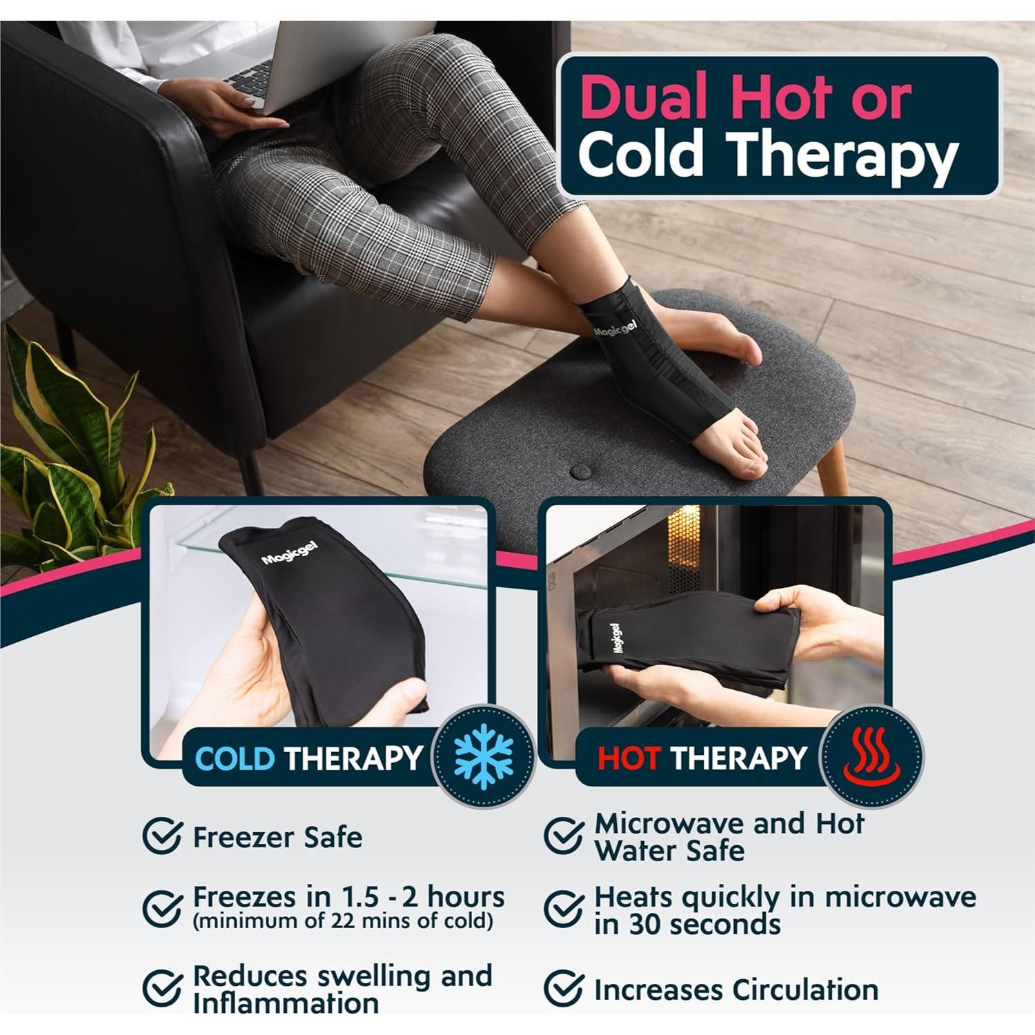 Funda de Hielo para Tobillo Magic Gel - Reutilizable Caliente o Fría
