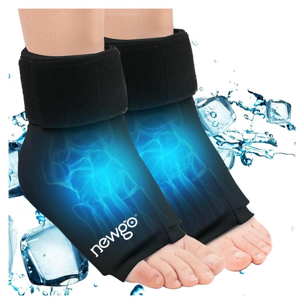 Paquete de Hielo para Tobillo NEWGO - Terapia Fría y Caliente, 2 Unidades