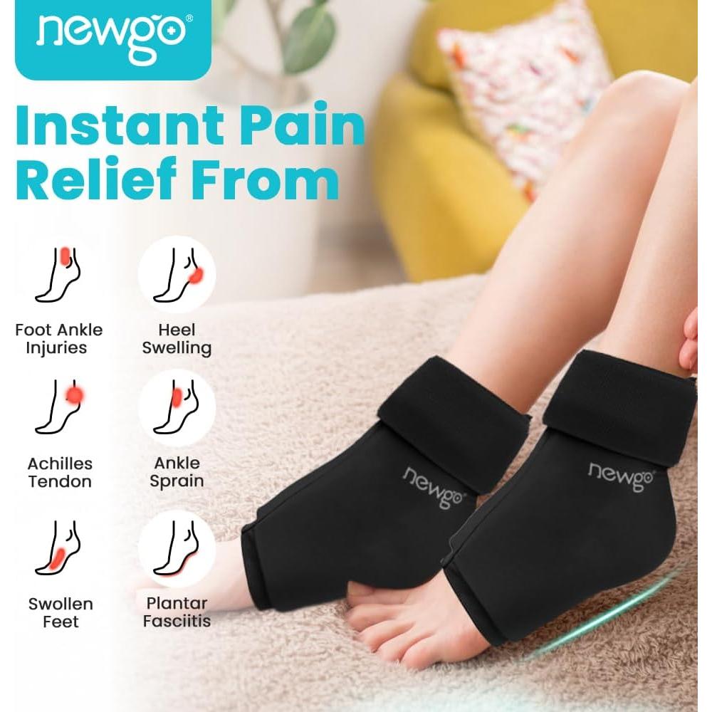 Paquete de Hielo para Tobillo NEWGO - Terapia Fría y Caliente, 2 Unidades