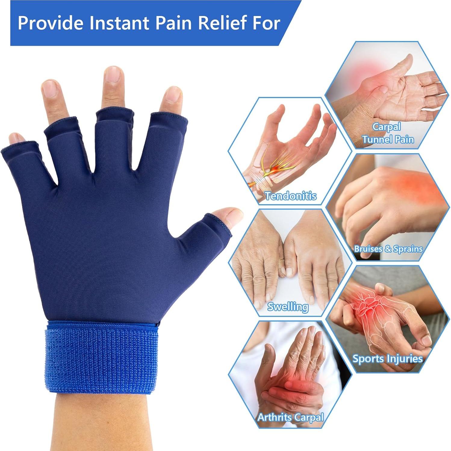 Guante de compresión para artritis Yunxi con paquete de hielo