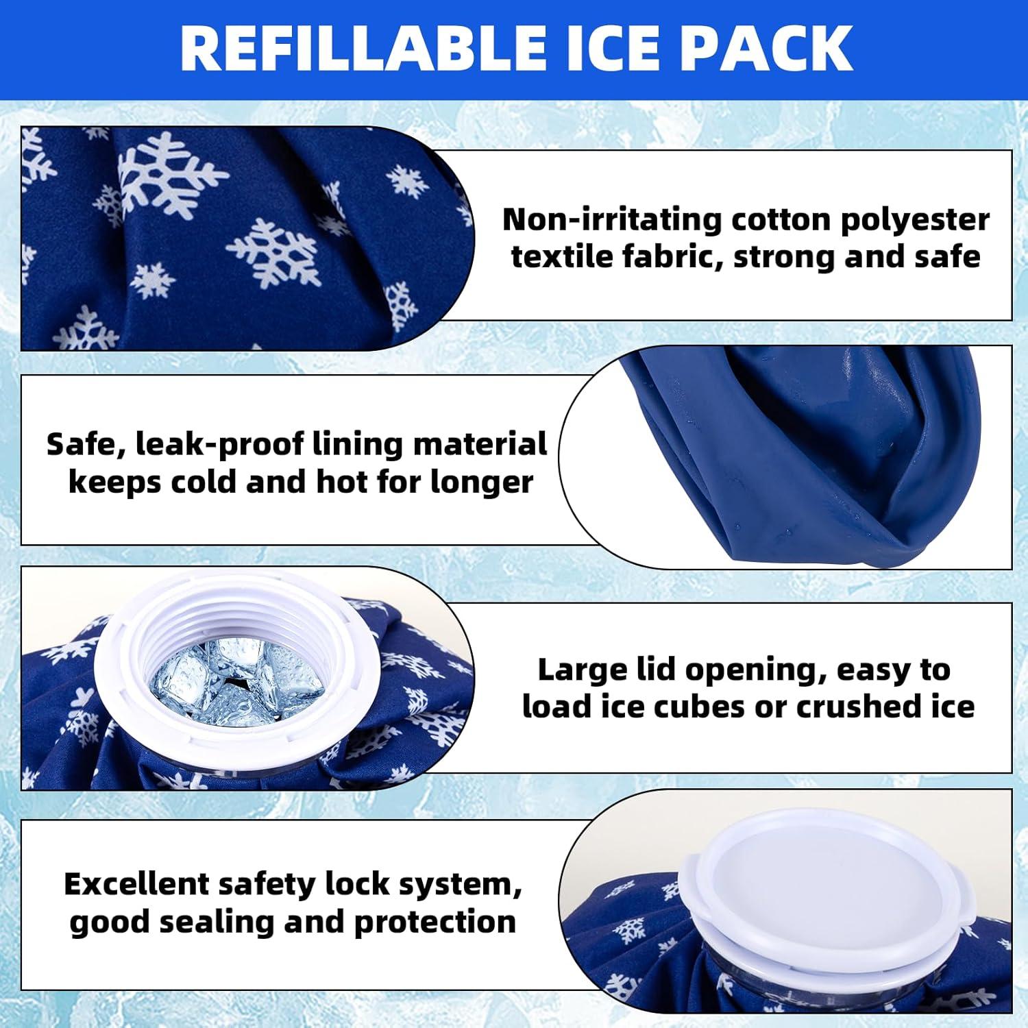Bolsas de Hielo Reutilizables JFHNMLW - 3 Tamaños para Lesiones