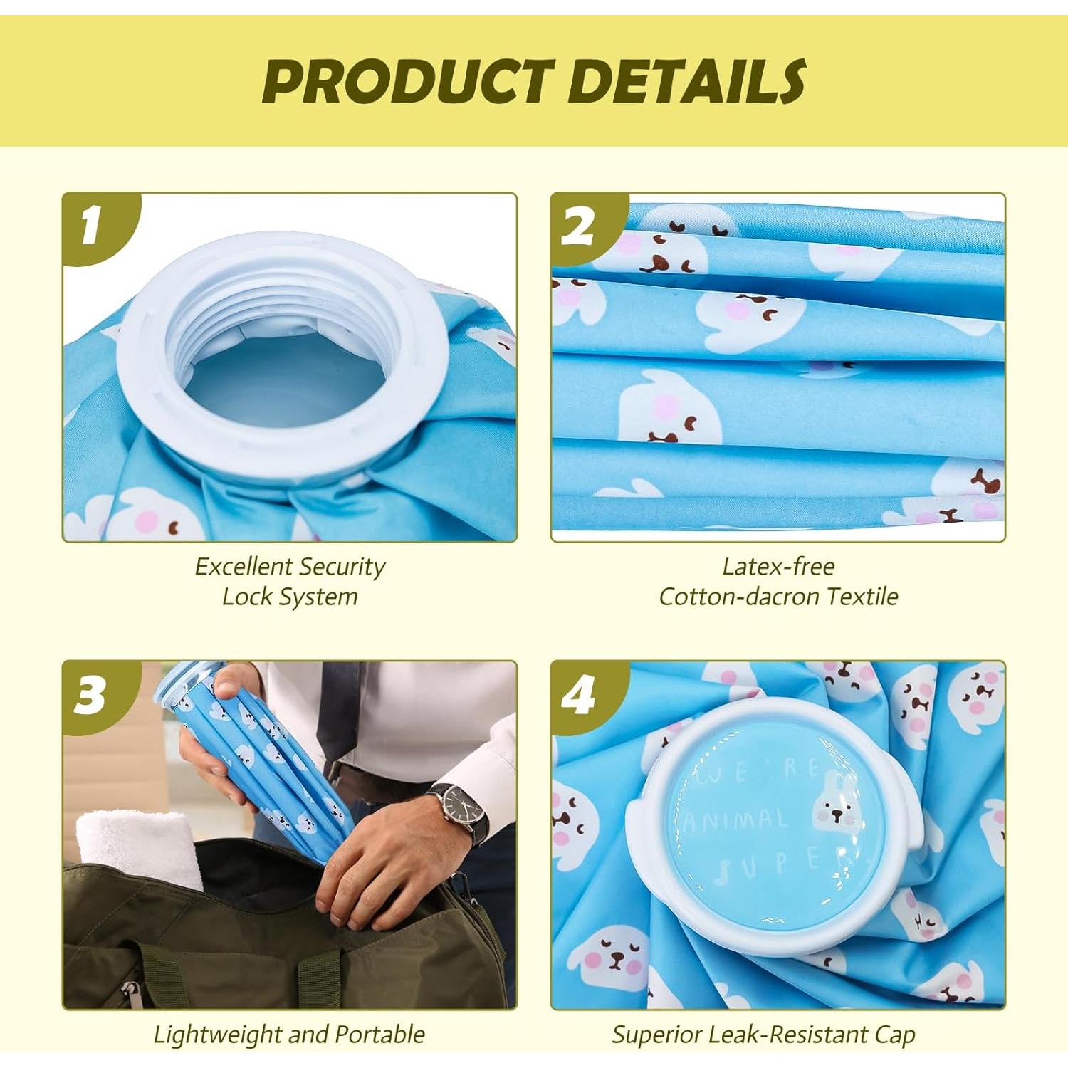 Paquete de Hielo Reutilizable Agorizeo 15-28 cm para Lesiones