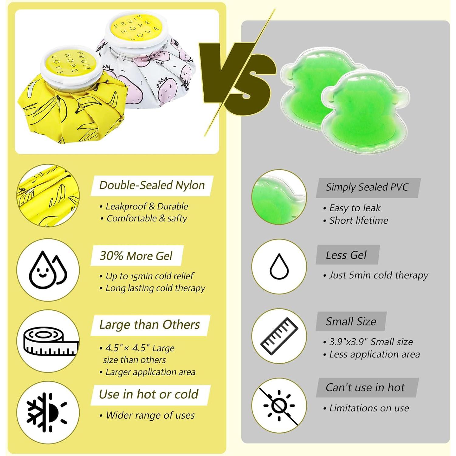 Paquete de Hielo Reutilizable Agorizeo 15-28 cm para Lesiones