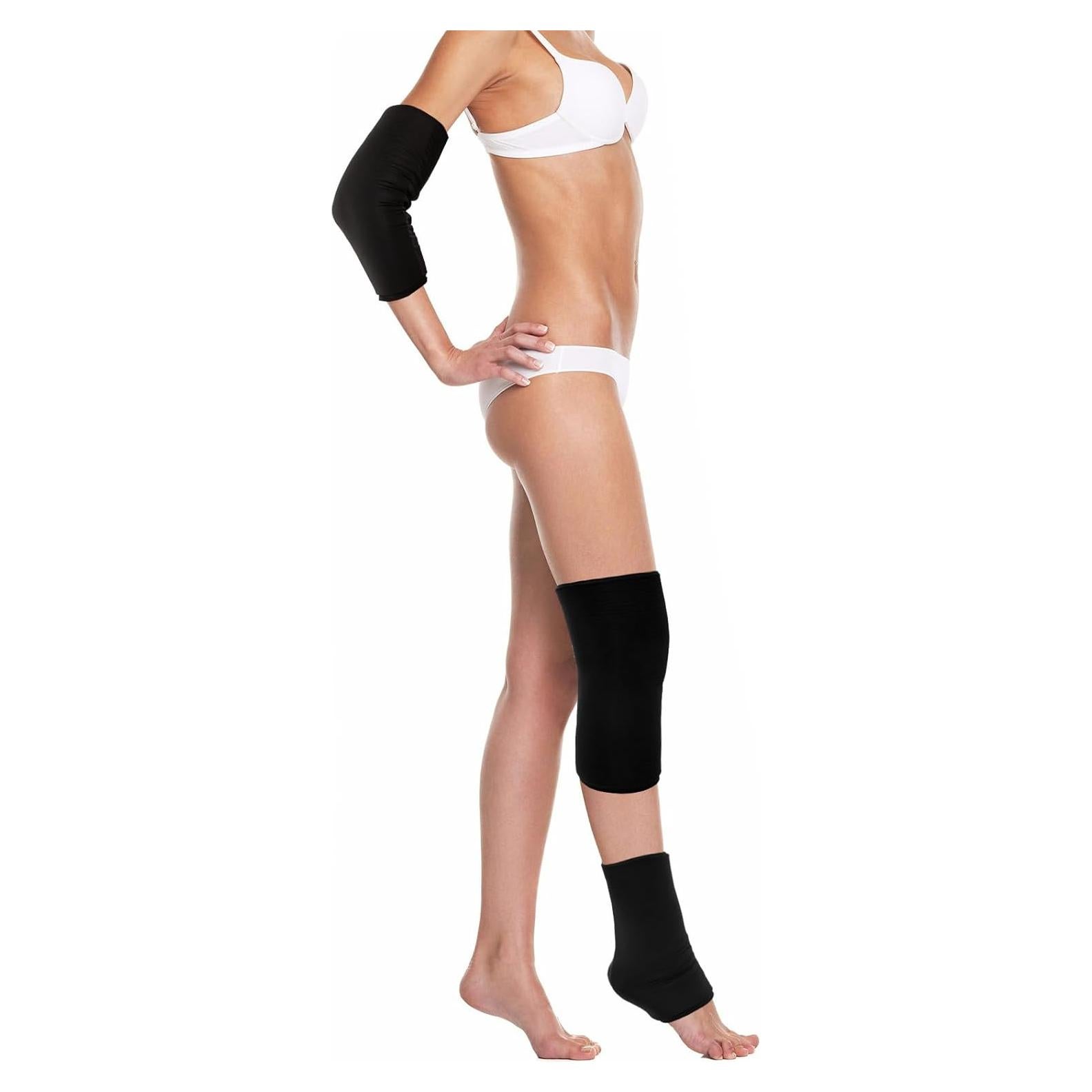 Manga de compresión JFHNMLW para codo y rodilla - Mediana