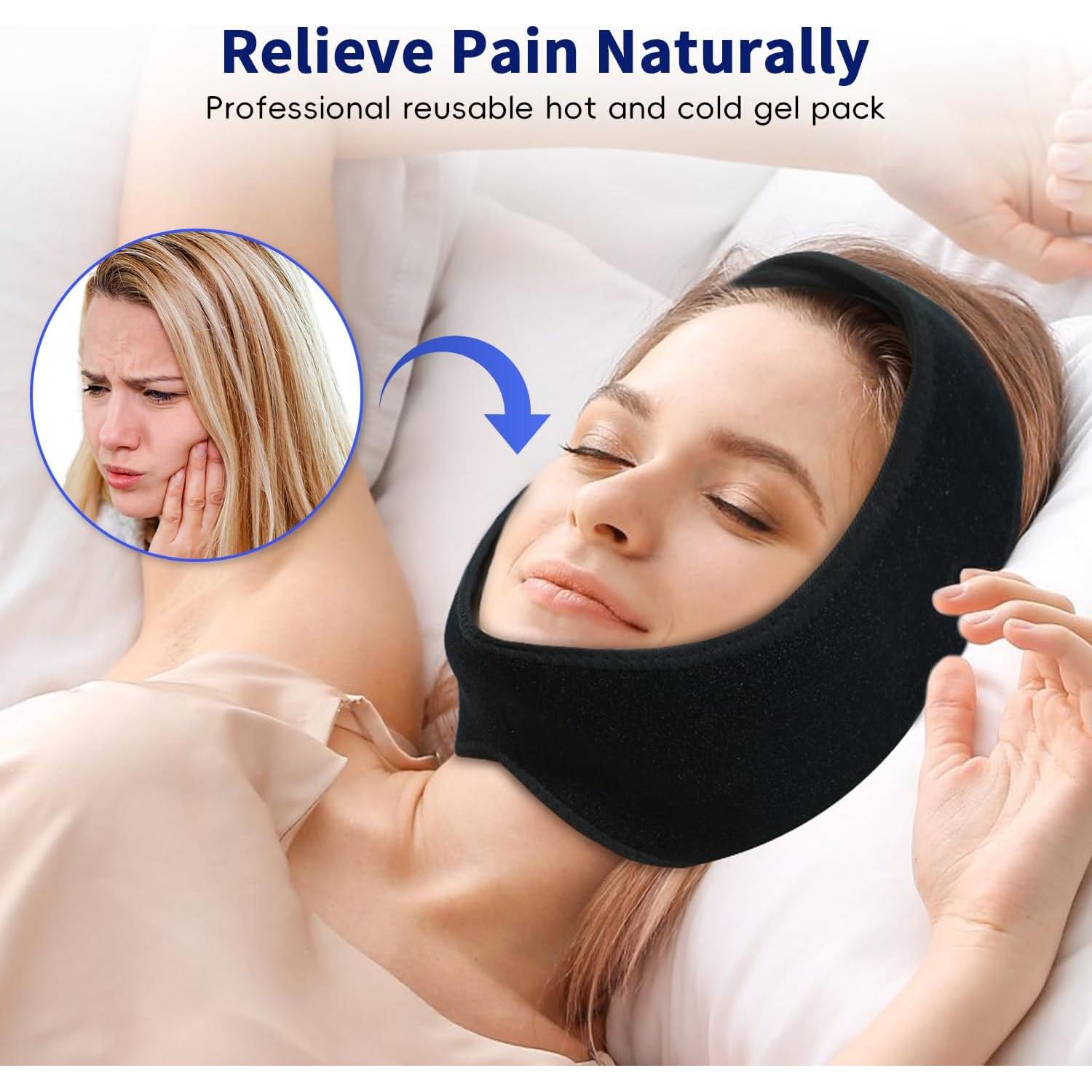 Compresa de Hielo CONBELLA para Alivio de Dolor Facial - Negro