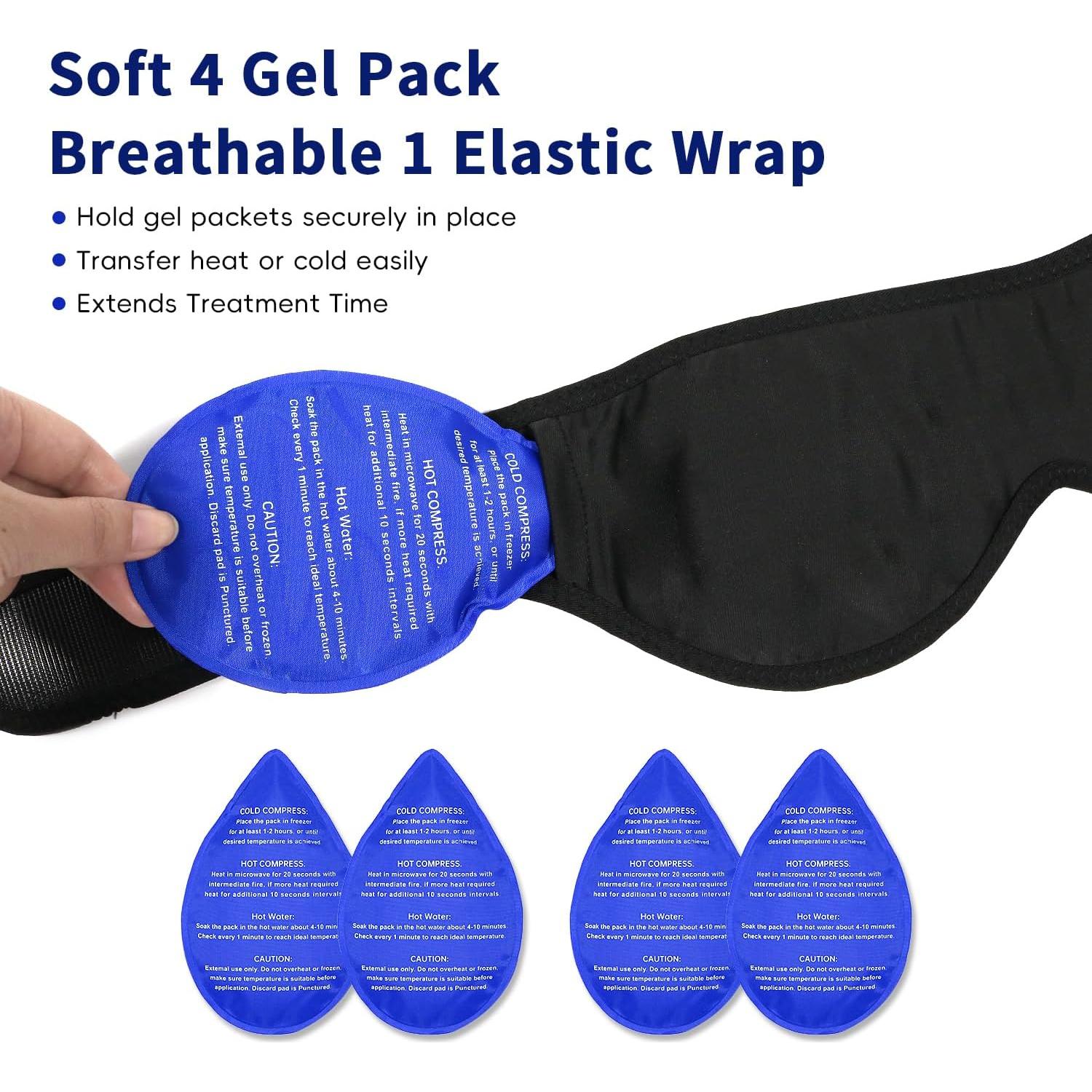 Compresa de Hielo CONBELLA para Alivio de Dolor Facial - Negro