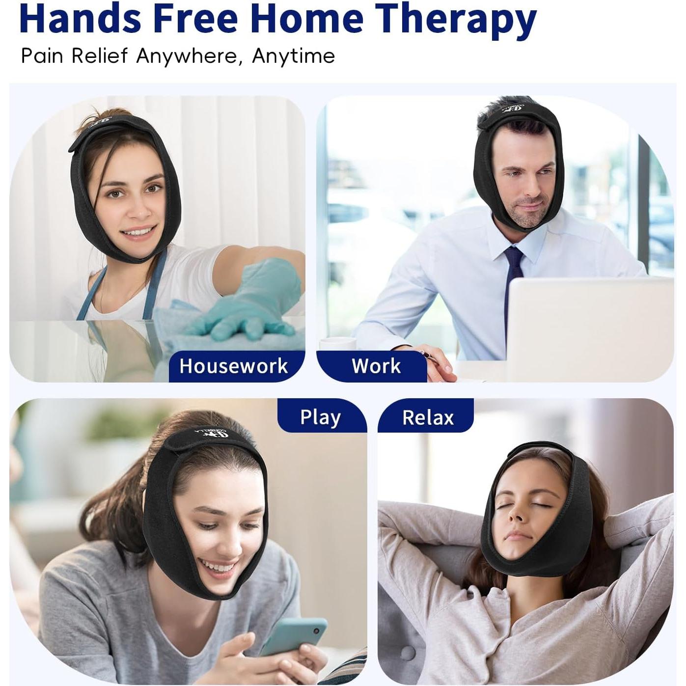 Compresa de Hielo CONBELLA para Alivio de Dolor Facial - Negro