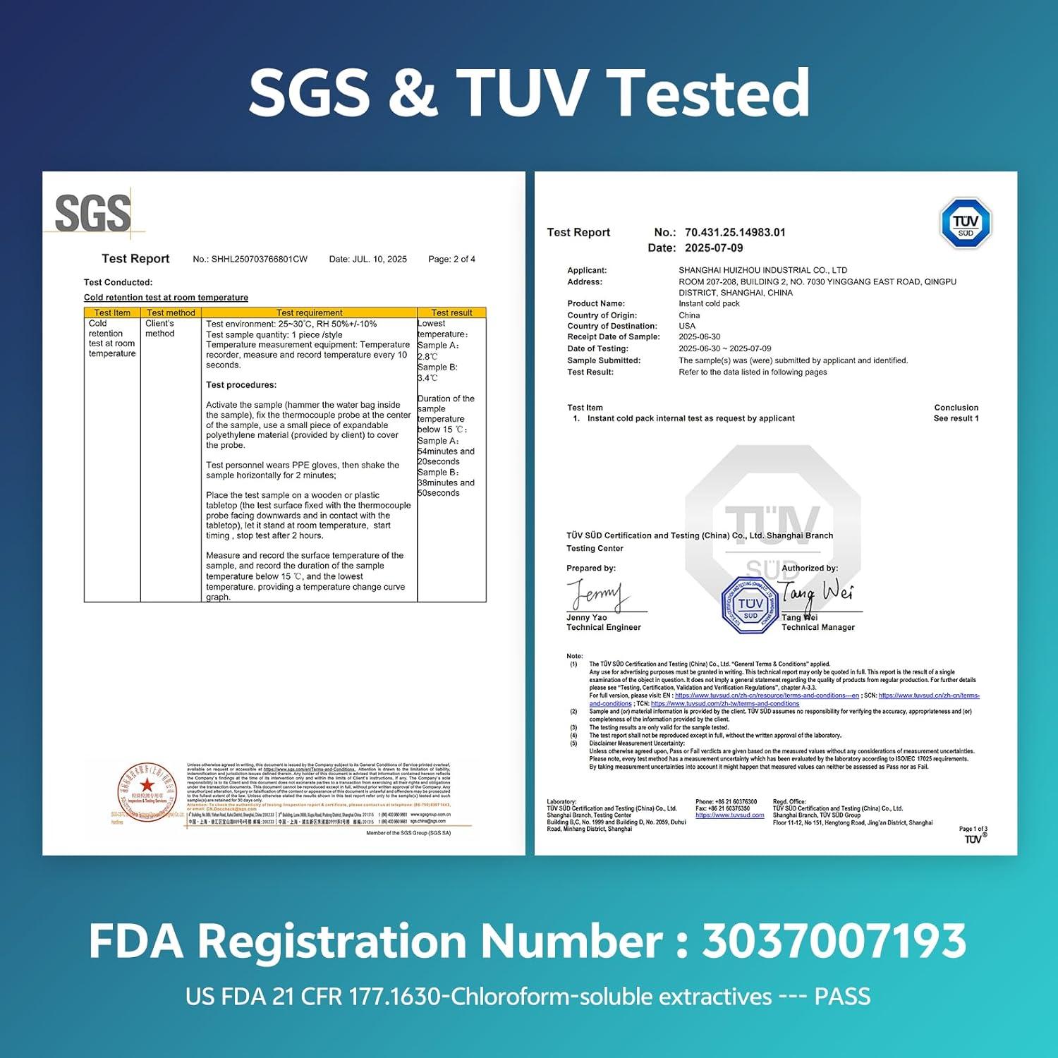 25 Paquetes Fríos Instantáneos Tempk - Compresas Desechables para Lesiones