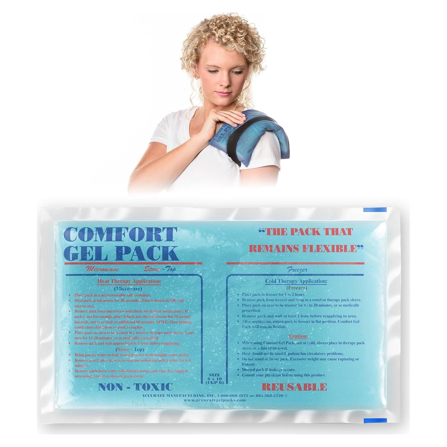 Paquete de Gel Reutilizable 15.24x25.4cm para Alivio del Dolor