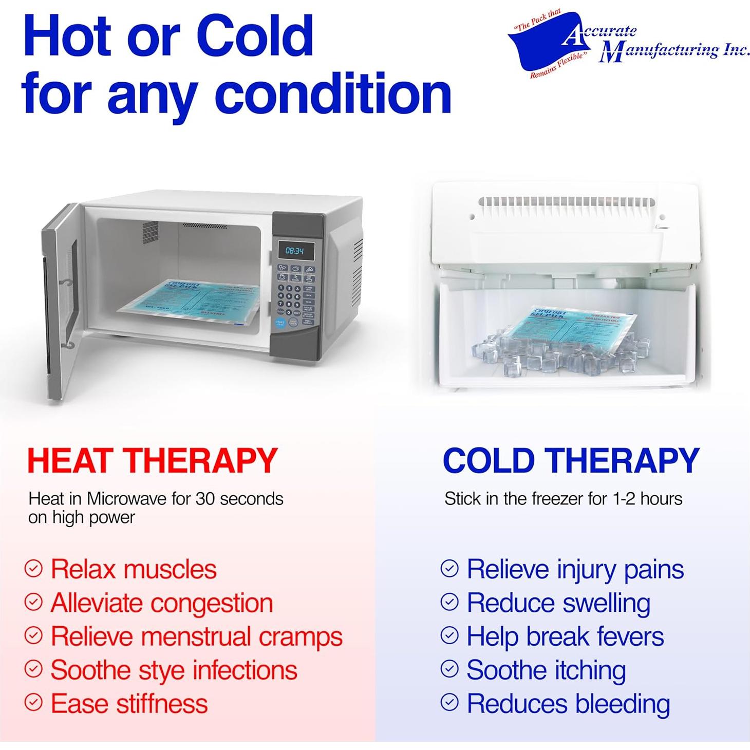 Paquete de Gel Reutilizable 15.24x25.4cm para Alivio del Dolor