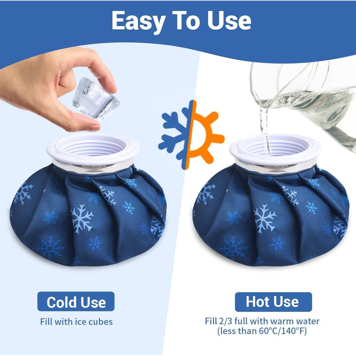 Bolsa de Hielo Reutilizable NEWGO 23 cm para Terapia Fría y Caliente