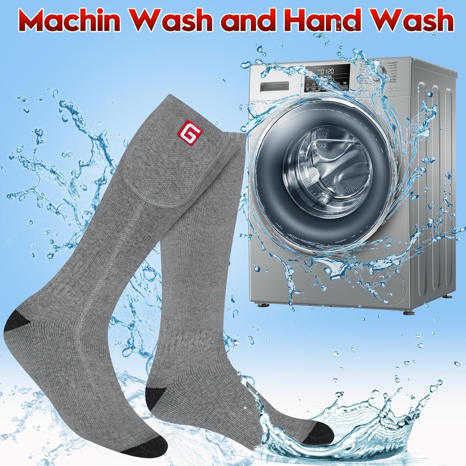 Calcetines Calentados Eléctricos GEMSTONEGO Gris 3 Niveles