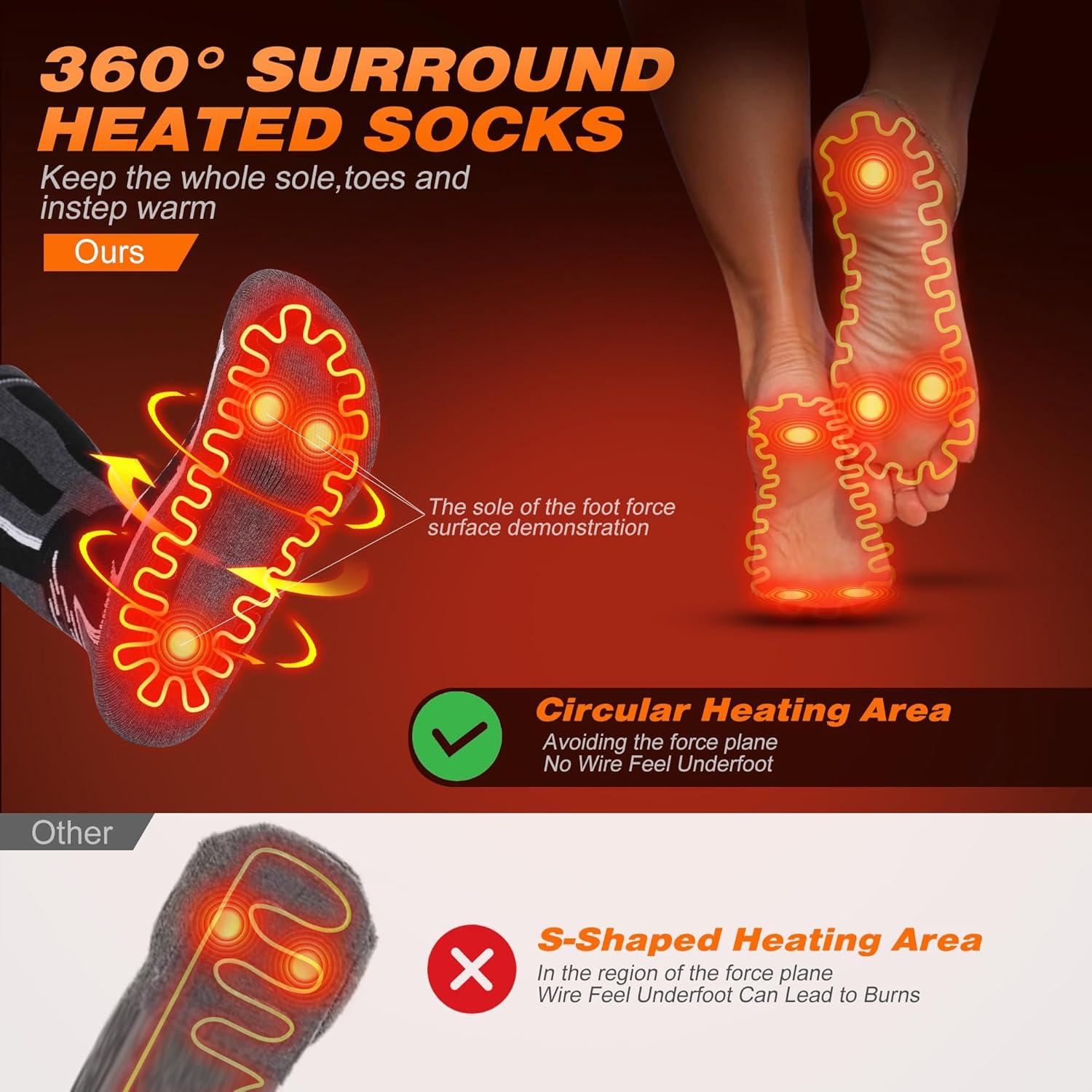 Calcetines Calentados HOTHUGZ Unisex XL de Lana Merino