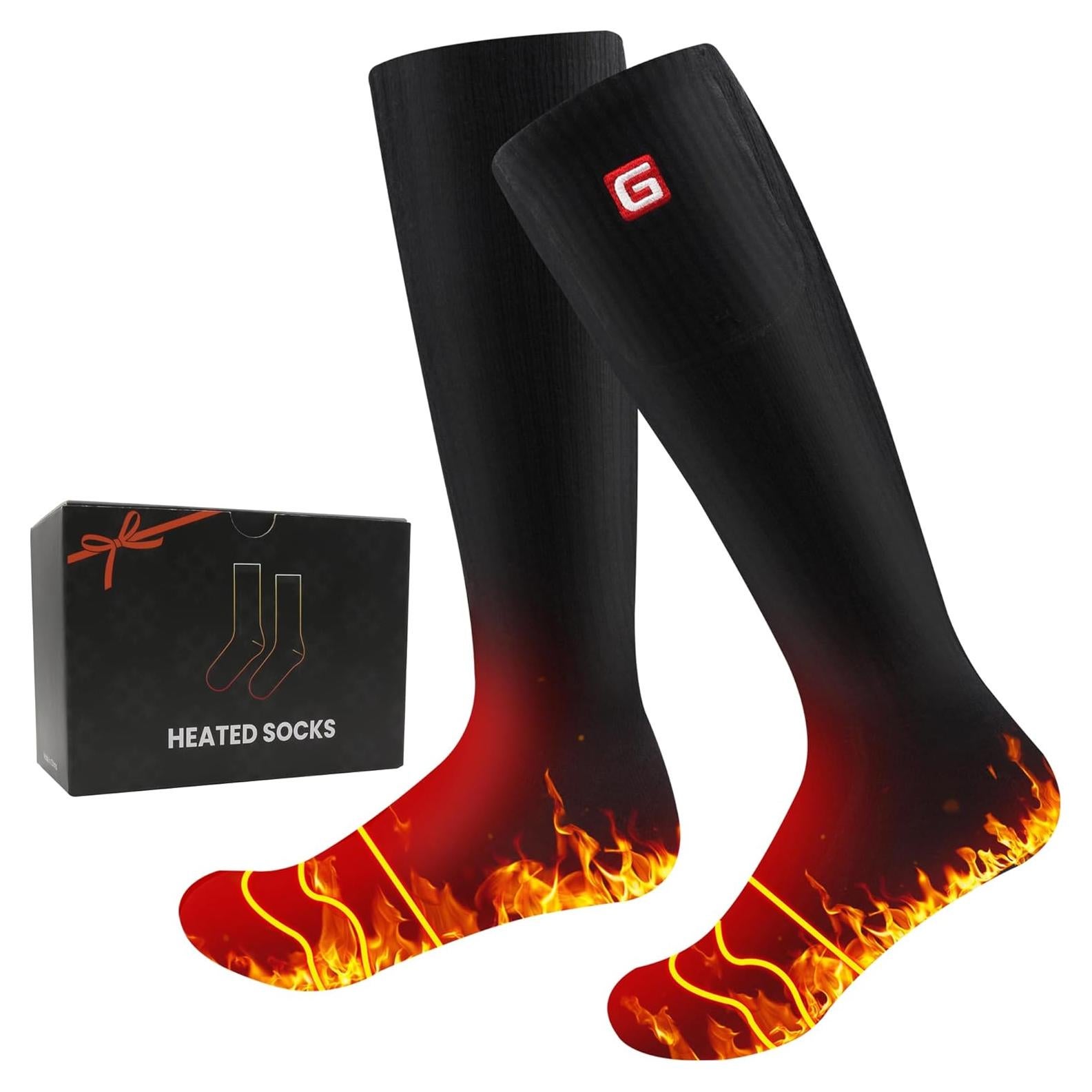 Calcetines Calentados Eléctricos Magnolia Negros Grandes 3.7V