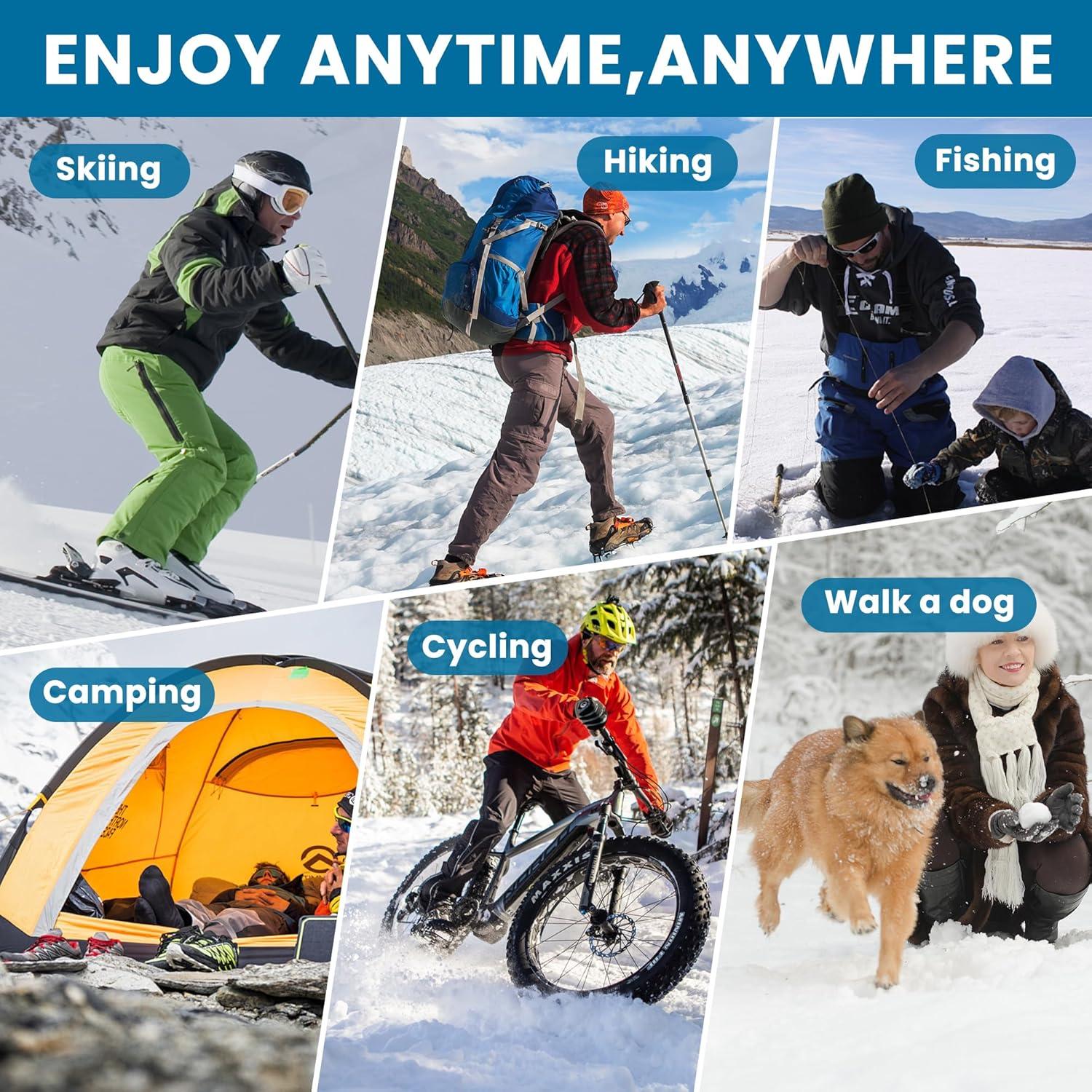 Calcetines Calentados Eléctricos Magnolia Negros Grandes 3.7V