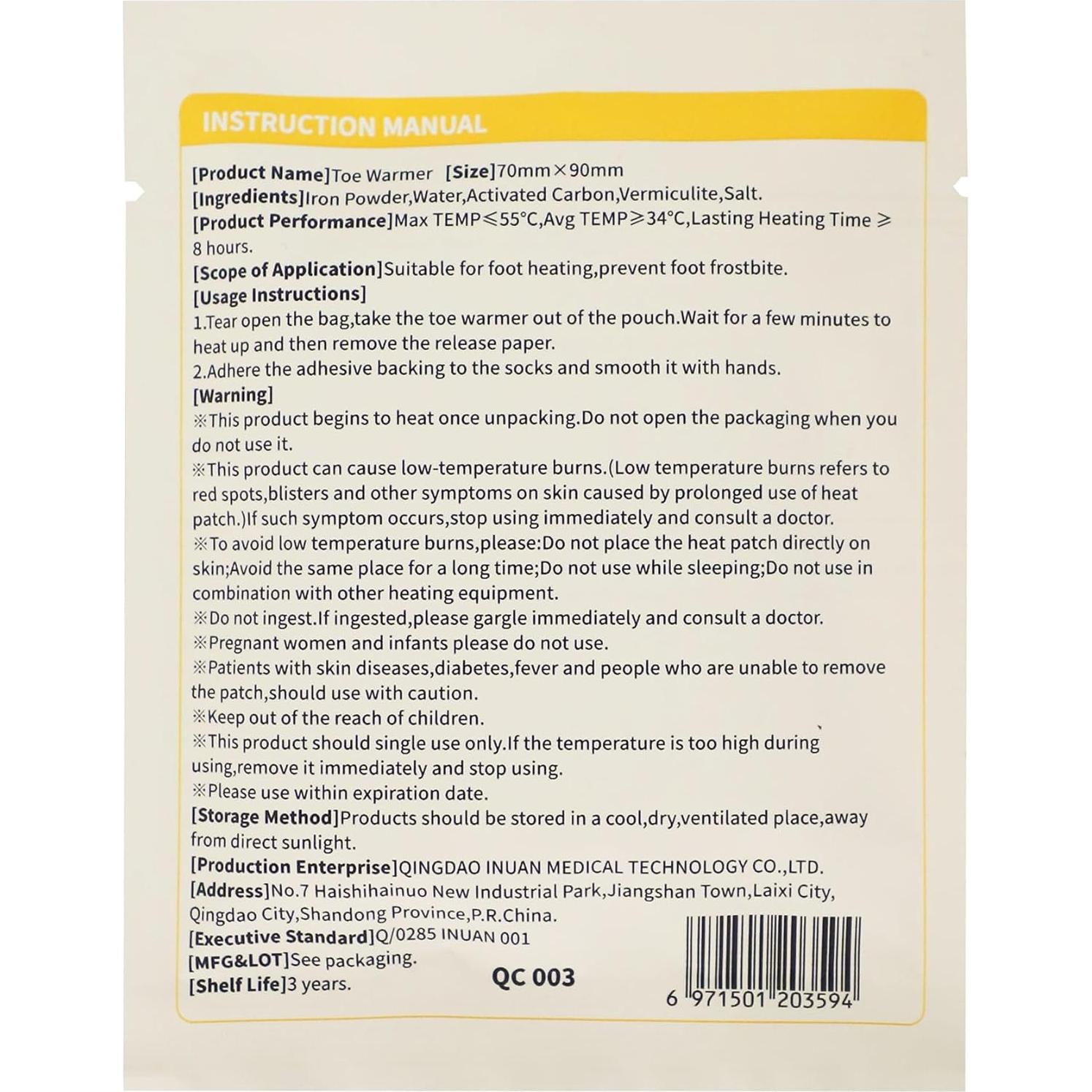 Calentadores de pies desechables Thera CoolWarm 10 unidades