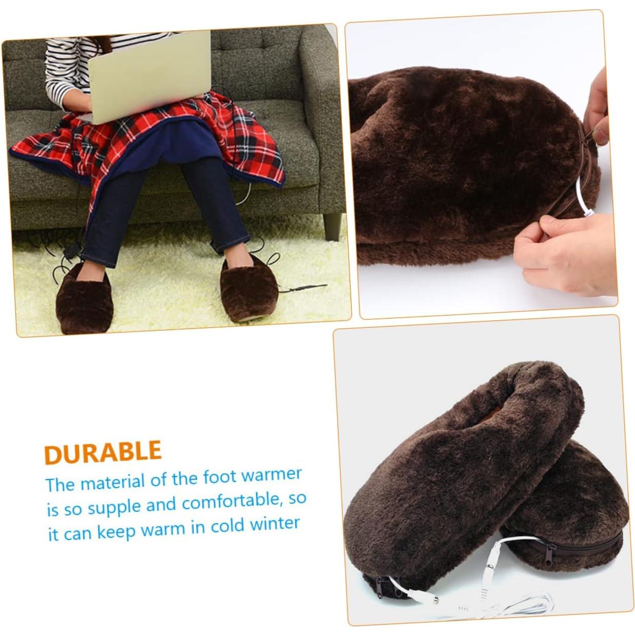 Zapatillas Calentadas Eléctricas Ipetboom de Piel Sintética