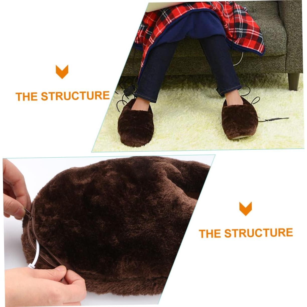 Zapatillas Calentadas Eléctricas Ipetboom de Piel Sintética