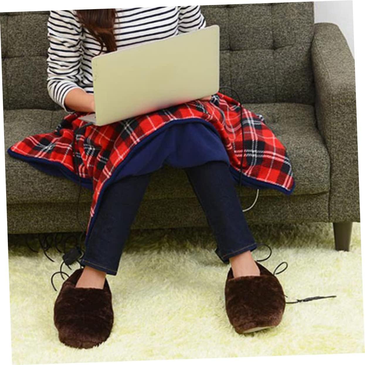 Zapatillas Calentadas Eléctricas Ipetboom de Piel Sintética