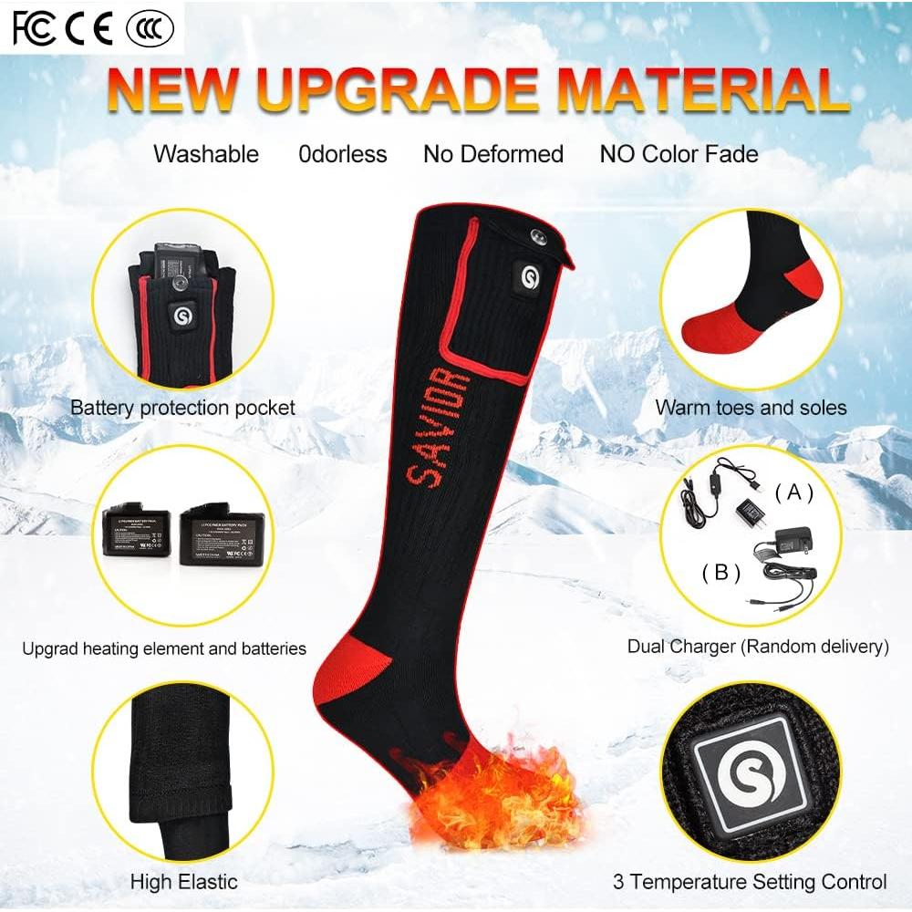 Calcetines Calentados SAVIOR HEAT Unisex Recargables 10h
