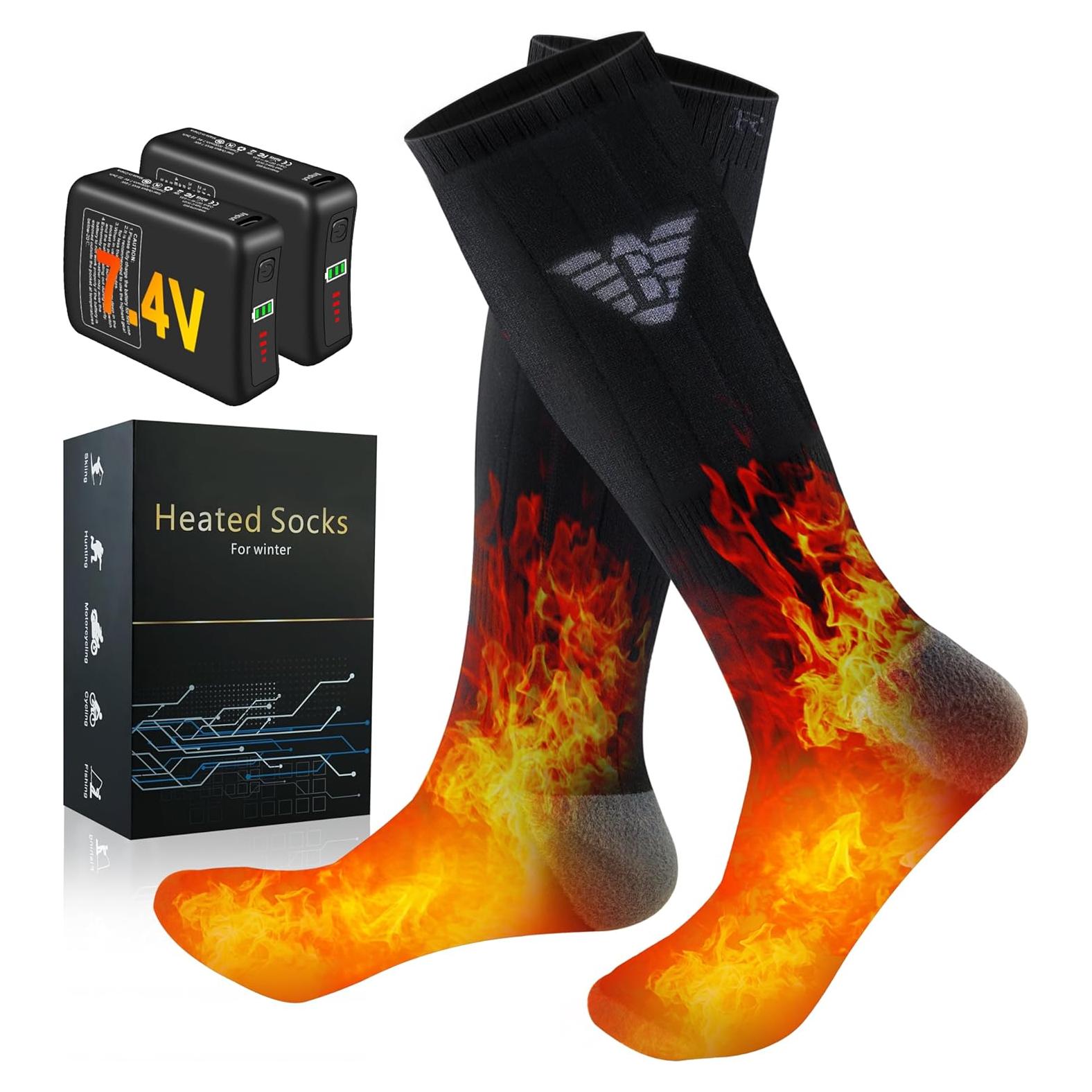 Calcetines Calentados Recargables Begleri 7.4V Unisex 45-71°C