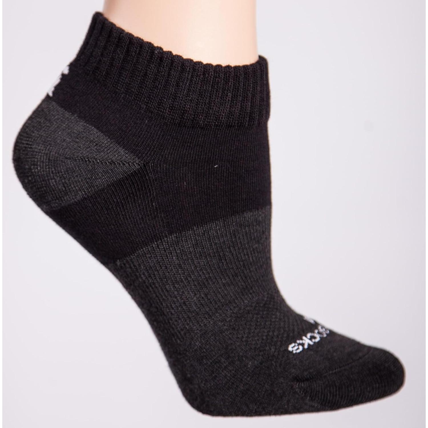 Calcetines Cortos Activos Incrediwear para Hombres y Mujeres - Negro, Mediano