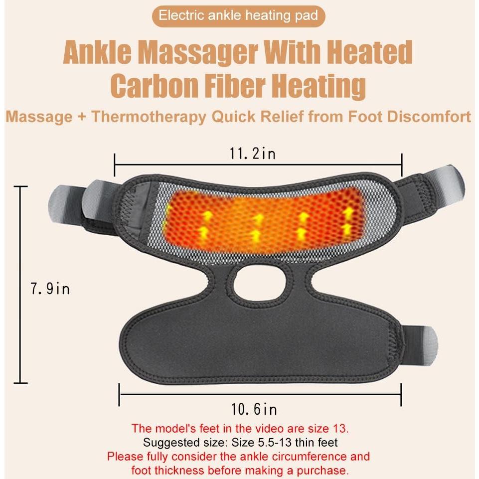 Faja Térmica para Tobillo WOOLALA con Vibración y Calor USB