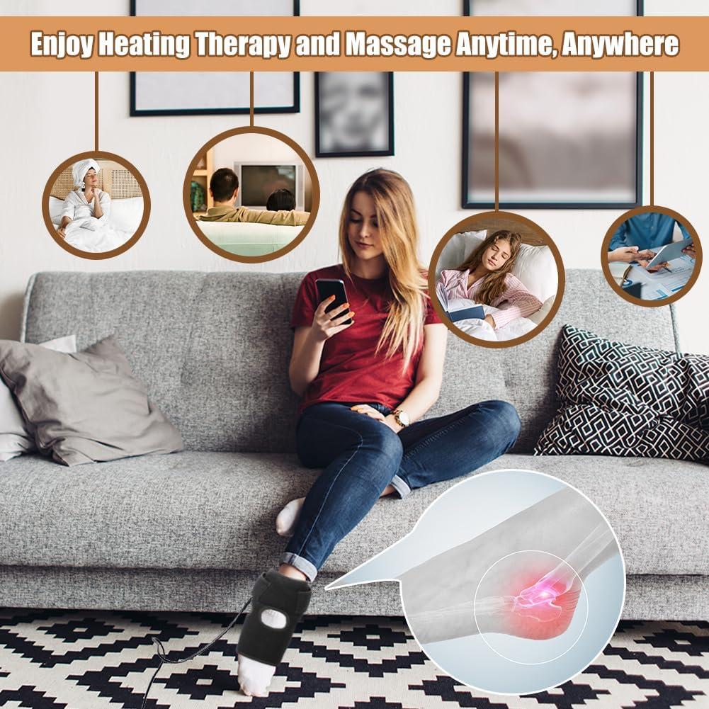 Faja Térmica para Tobillo WOOLALA con Vibración y Calor USB