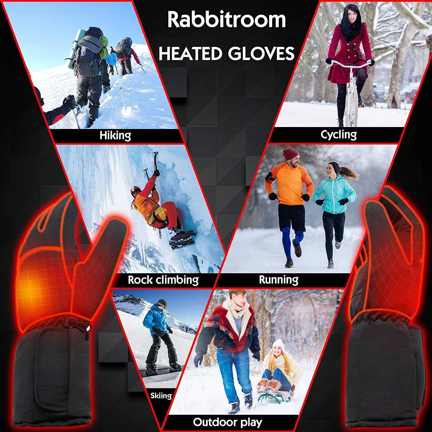 Guantes Calentados Rabbitroom - Impermeables y Táctiles - Grande